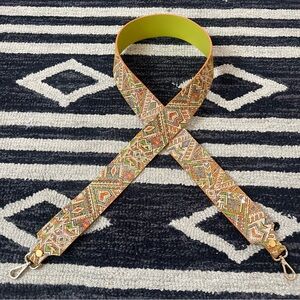 Vittoria Napoli - Reversible Colorful Mosaic Leather Guitar Strap - Italy